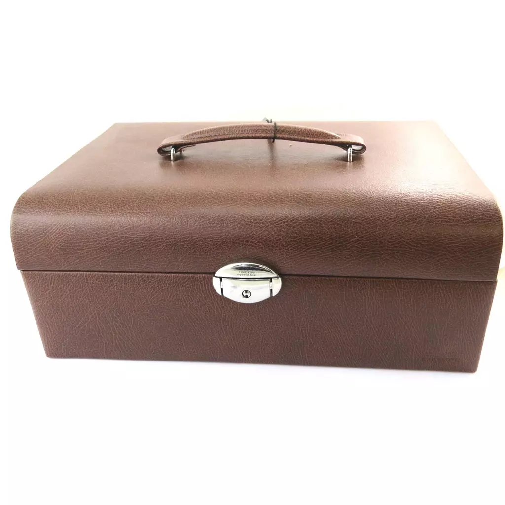 les trésors de lily Coffret Bijoux 'Clara' marron 31x21x115 cm [N4489]