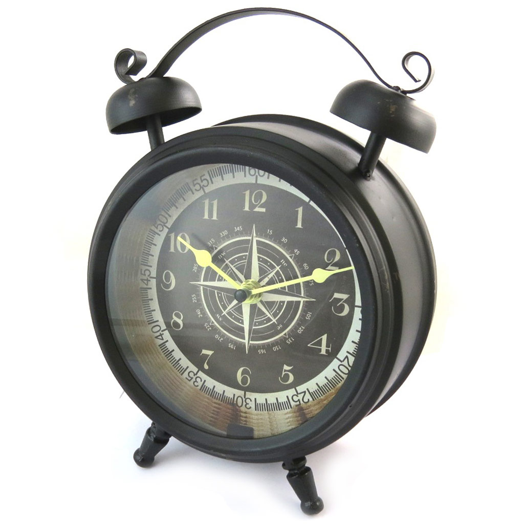 Horloge métal \'Vintage Design\' noir - [N4827]