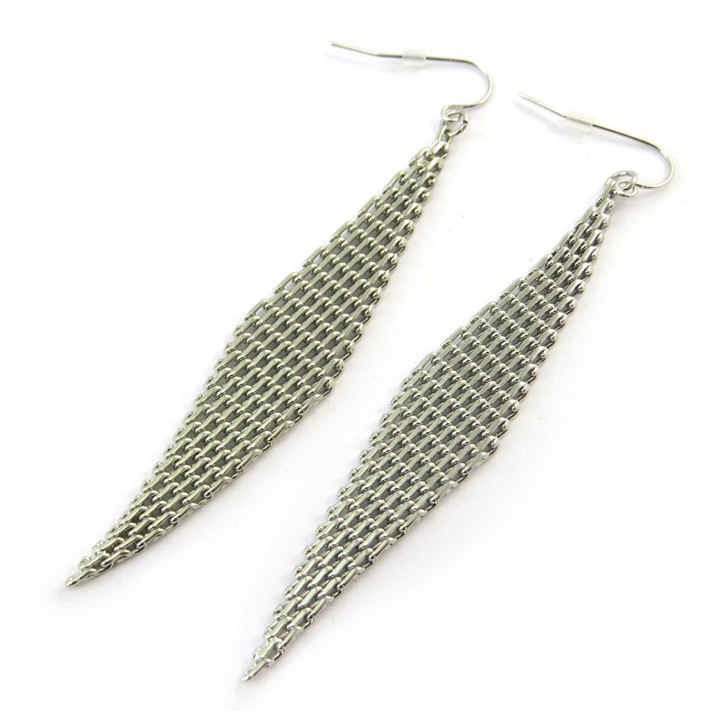 Boucles \'Cléopatra\' argenté  - [N5032]