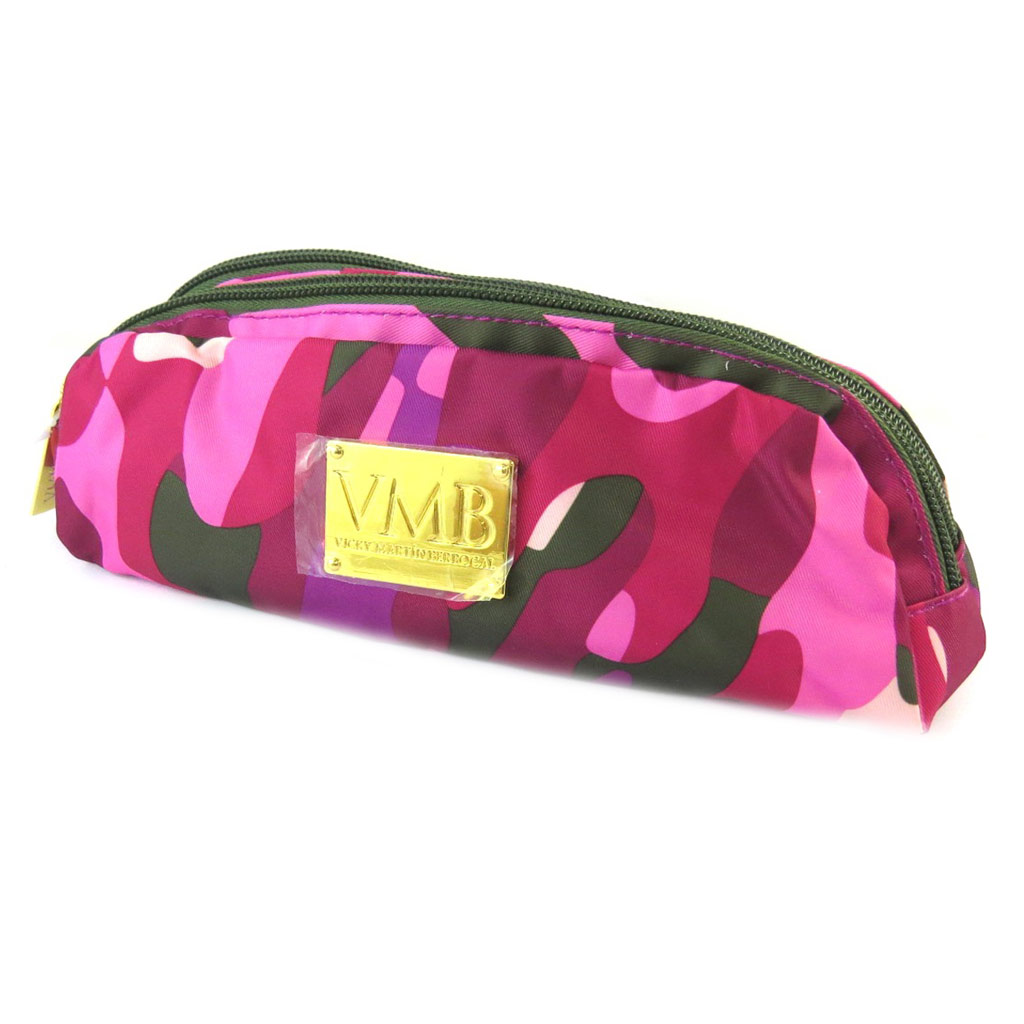 Trousse \'VMB\' rose camouflage (2 compartiments) - [N7512]