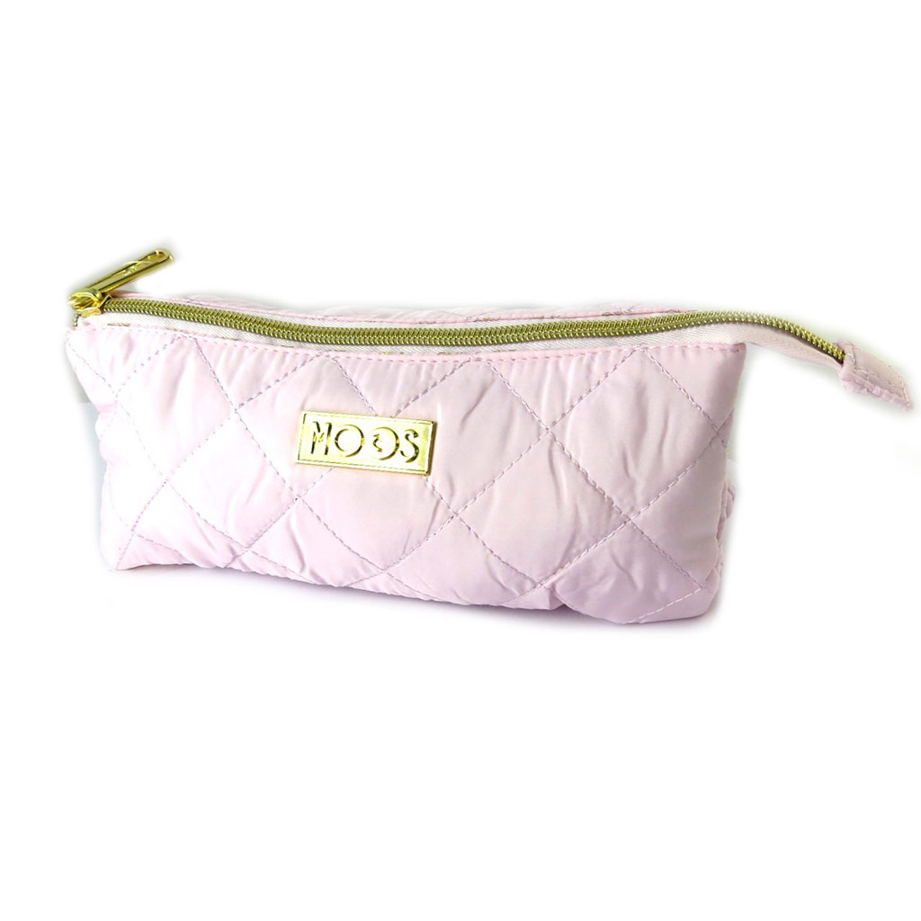 Trousse \'Moos\' rose pâle (3 compartiments) - [N7520]