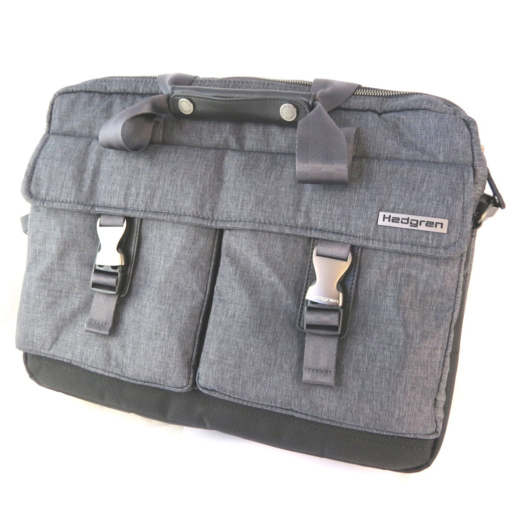 Serviette \'Hedgren\' gris (spécial ordinateur 15\') - 42x30x14 cm - [N7795]