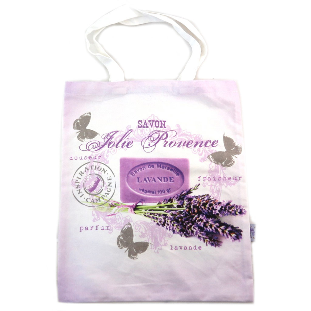 Sac coton / tote bag \'Lavande Jolie Provence\' lavande - 445x38 cm - [N7929]