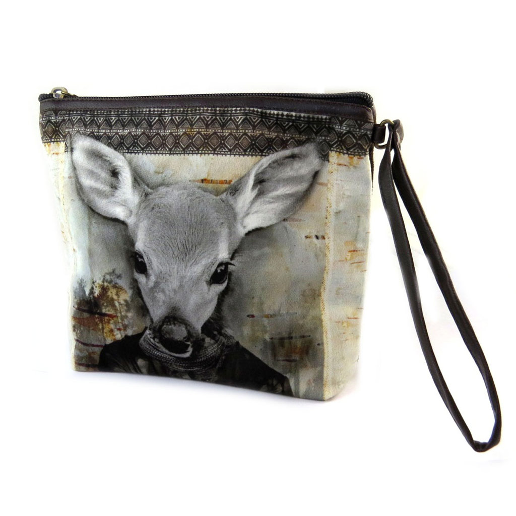 Trousse à maquillage \'Homme Daim\' vert - 19x165x55 cm - [N8550]