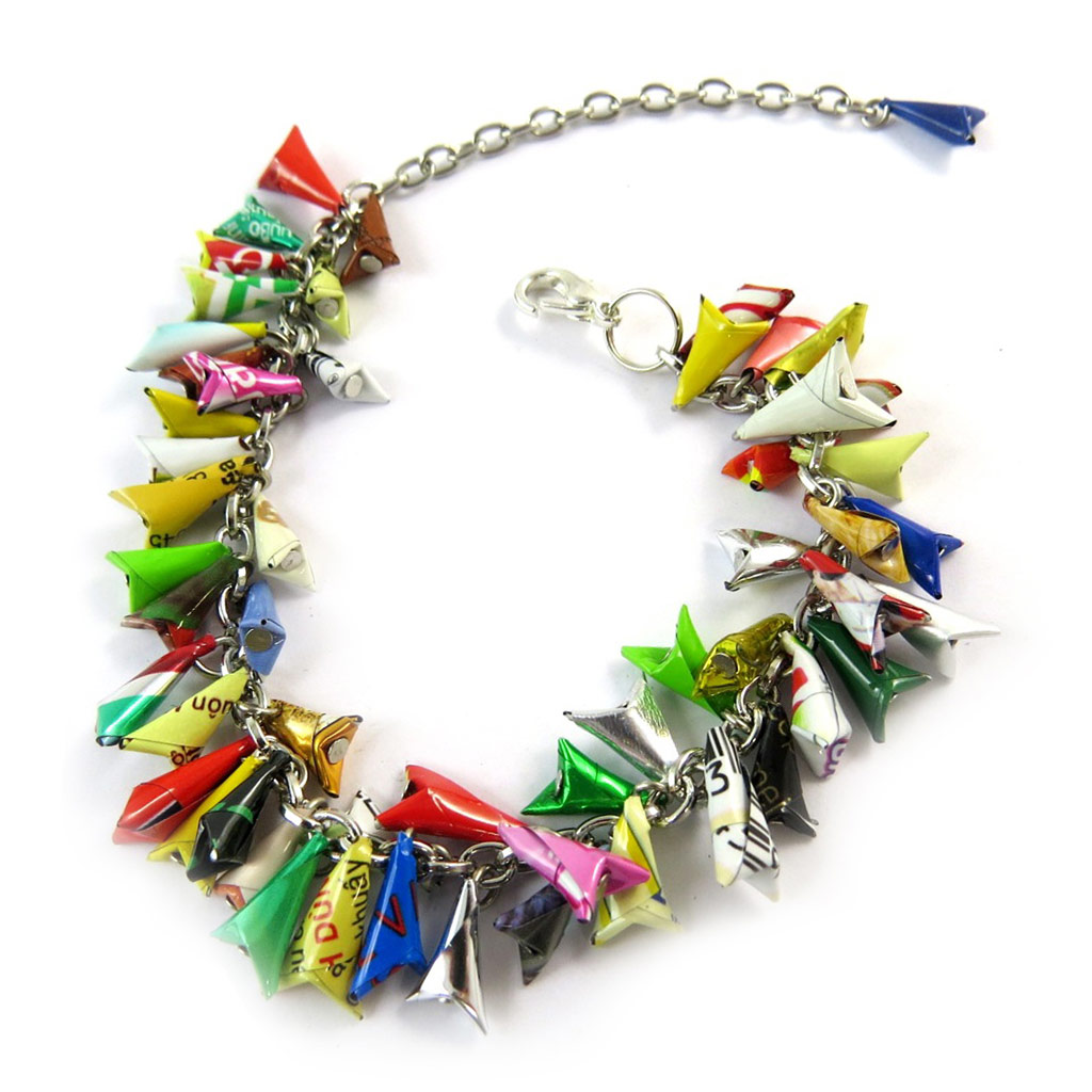 Bracelet artisanal \'New Life\' multicolore (fait main) - [N8848]