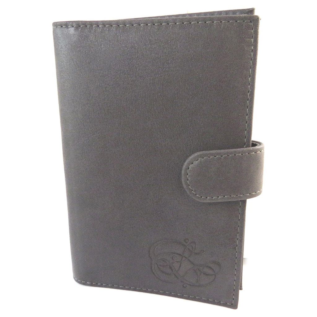 Porte-papiers cuir pailleté \'Les Trésors De Lily\' gris fumé - 16x8x3 cm - [N8945]