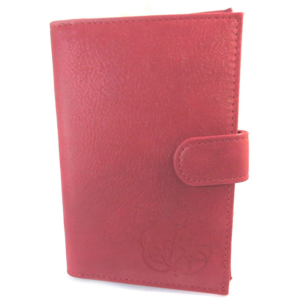 Porte-papiers cuir pailleté \'Les Trésors De Lily\' rouge - 16x8x3 cm - [N8949]