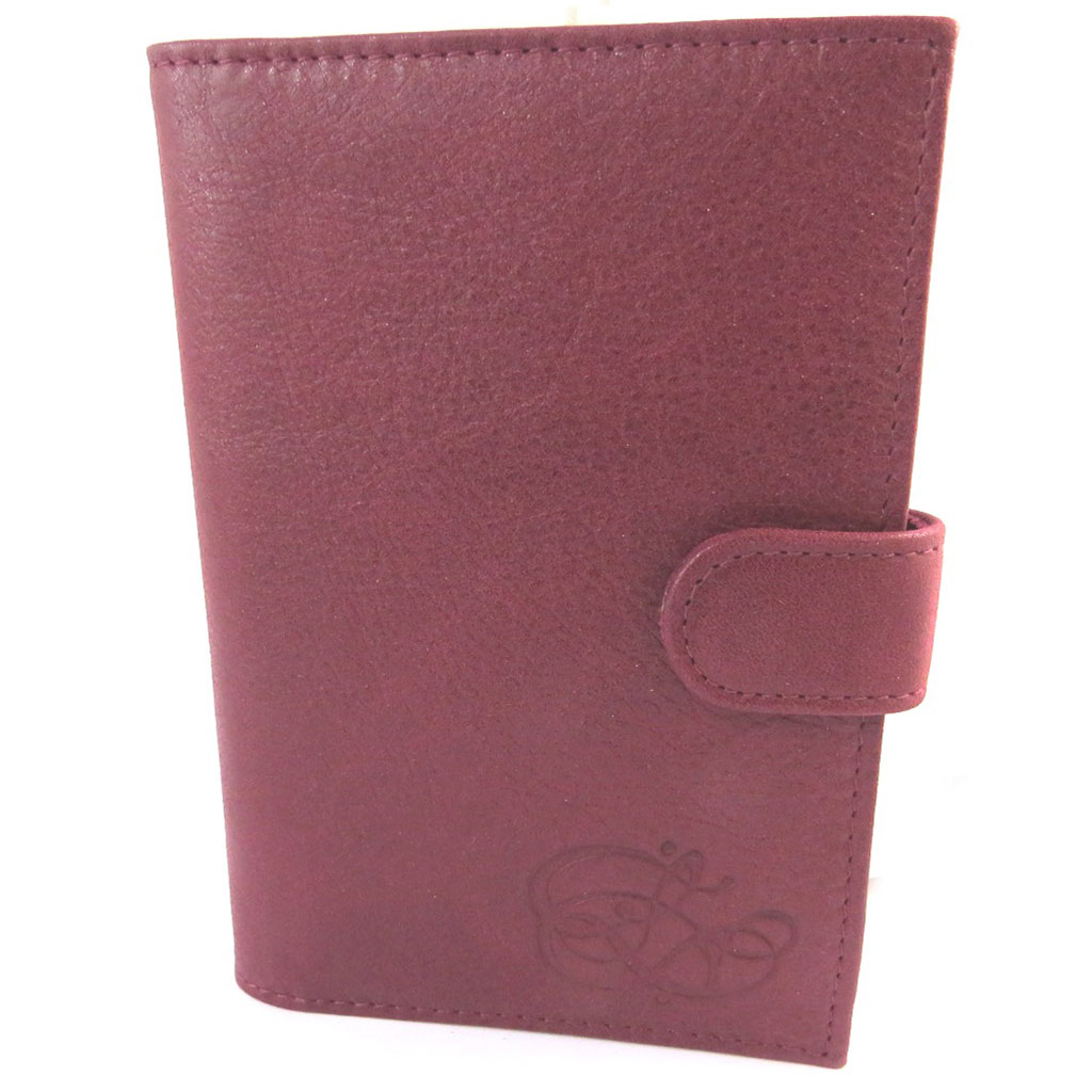 Porte-papiers cuir pailleté \'Les Trésors De Lily\' rouge rubis - 16x8x3 cm - [N8950]