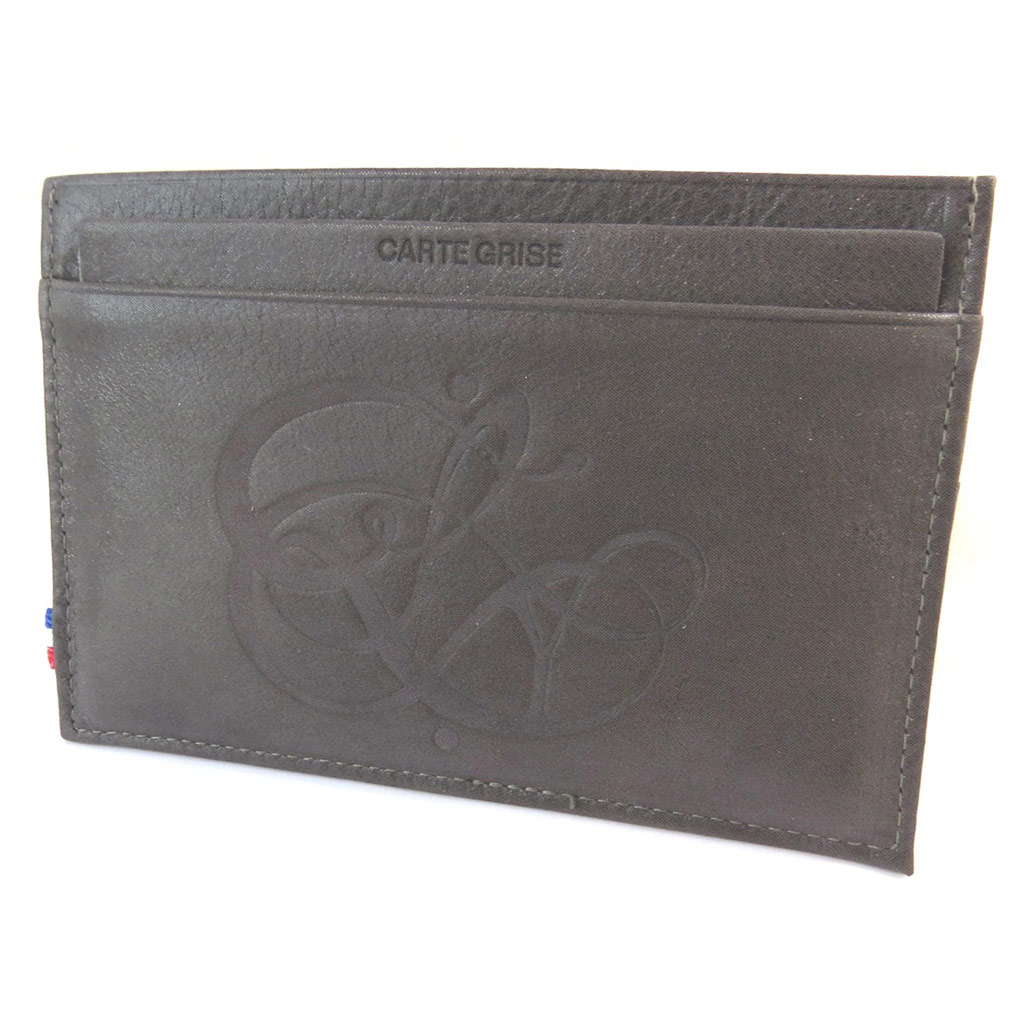 Porte-papier plat cuir pailleté \'Les Trésors De Lily\' gris fumé - 16x8x3 cm - [N8956]