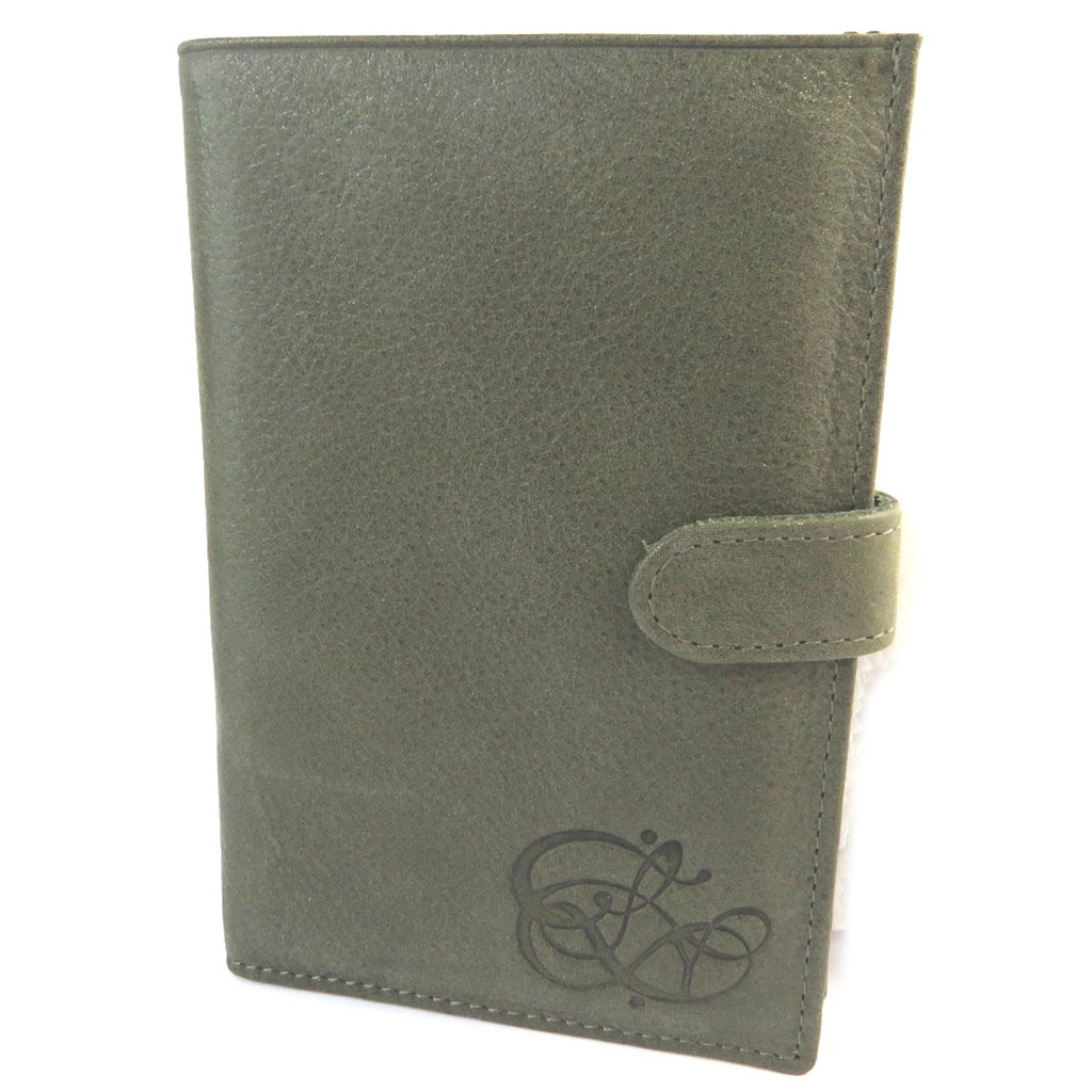 Portefeuille cuir pailleté \'Les Trésors De Lily\' vert treillis (3 volets) - 15x105x2 cm - [N9043]