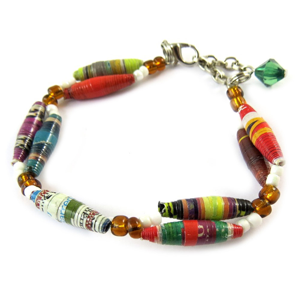 Bracelet artisanal \'New Life\' multicolore (fait main) - [N9506]