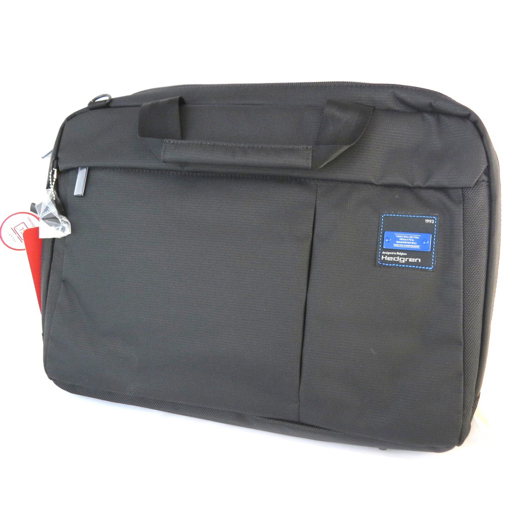 Serviette \'Hedgren\' noir (spécial ordinateur 15\') - 40x30x5 cm - [N9981]
