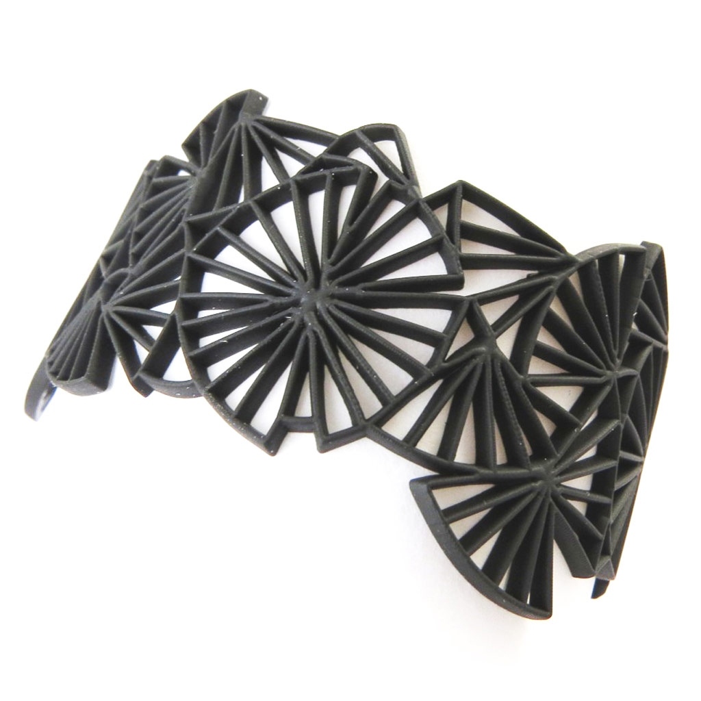 Bracelet Créateur \'Batucada\' noir (Origami)  - [P0686]