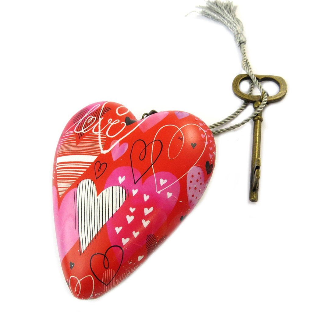 Objet de décoration \'Art Hearts\' rouge (Love) - 10x85x35 cm - [P1146]