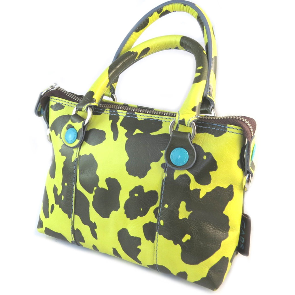 Sac cuir \'Gabs\' vert dalmatien (S) - 21x15x95 cm - [P1524]