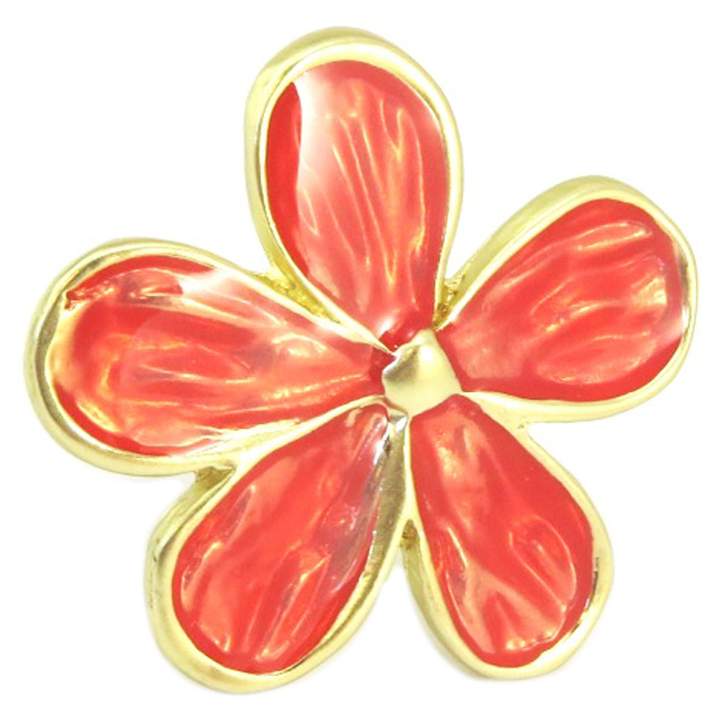 Bague Créateur \'Vahiné\' rouge doré - [P2477]