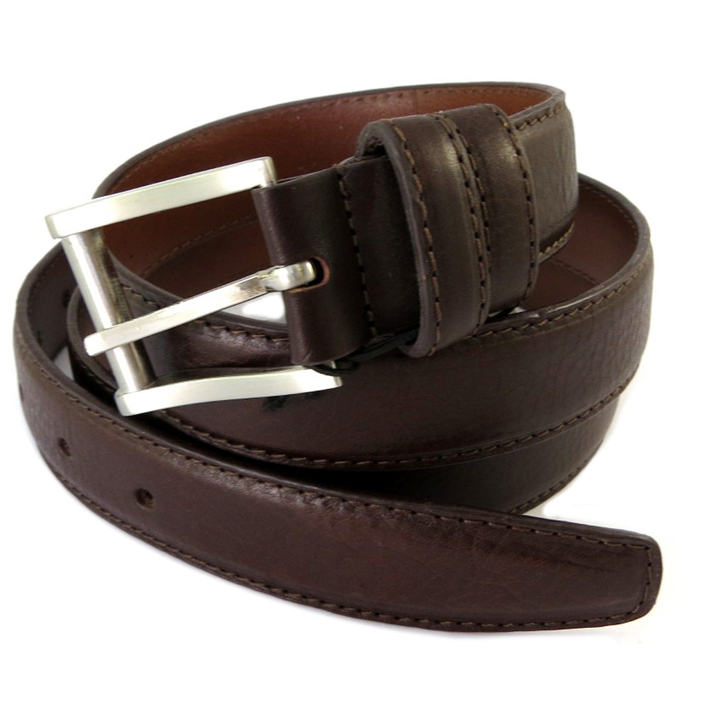 Ceinture cuir \'L\'Elégance à l\'Italienne\' marron foncé - 30 mm - [P2790]