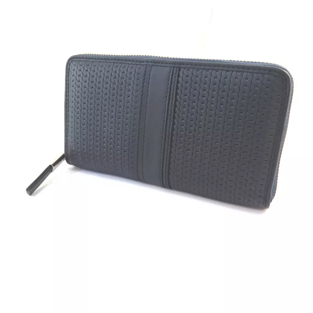 les trésors de lily Compagnon zippé cuir 'Gianni Conti' marine 19x105x25 cm [P3028]