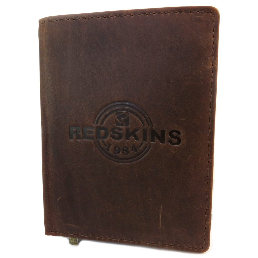 Portefeuille européen cuir \'Redskins\' marron vintage - 135x10x1 cm - [P3403]