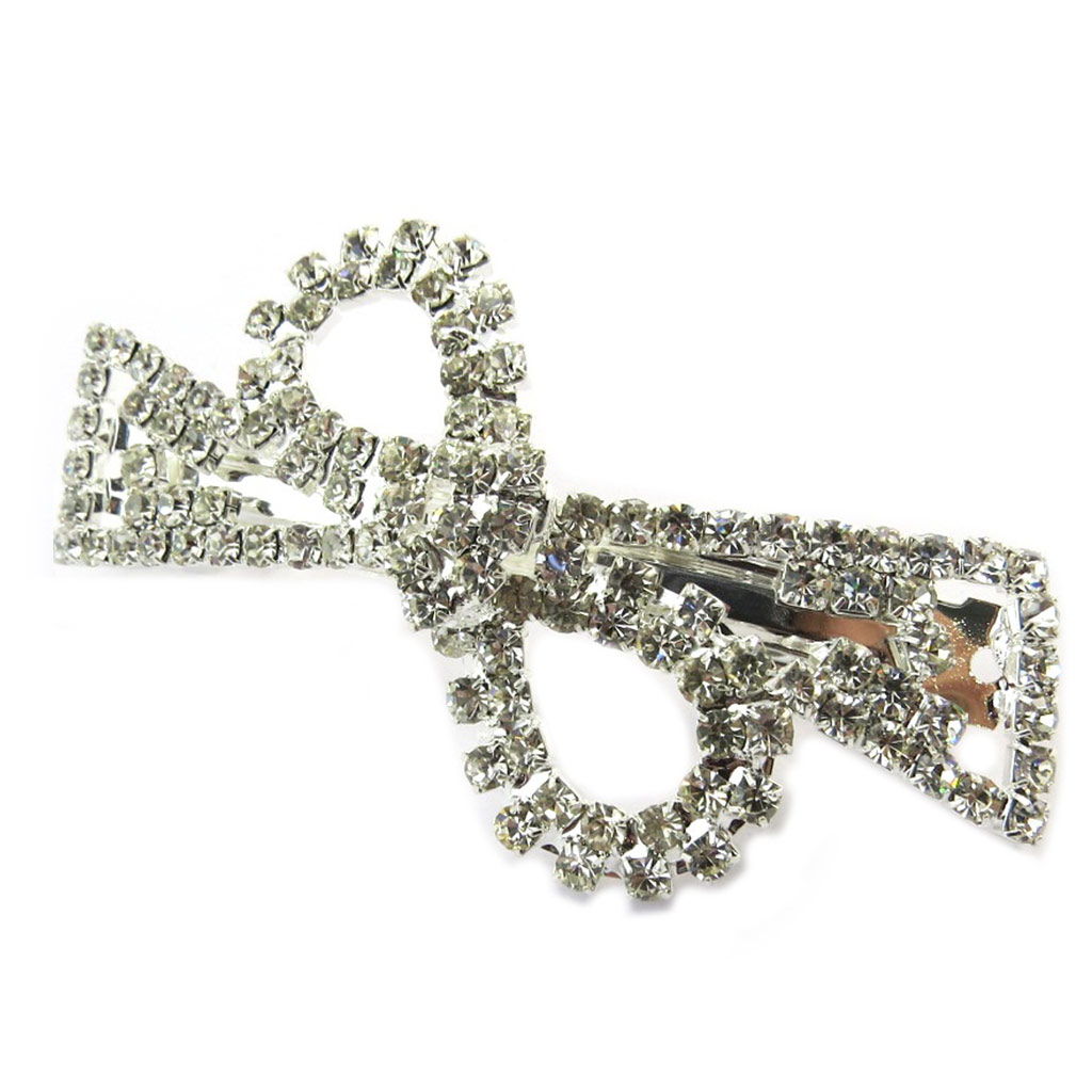 Barrette cristal \'Sissi\' blanc - 10x55 cm - [P3865]