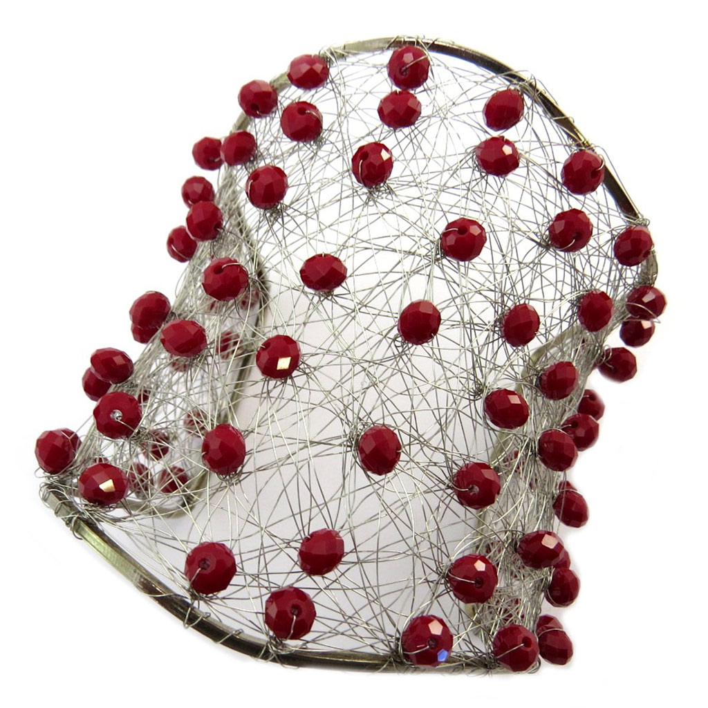 Bracelet artisanal \'Callas\' rouge - 17x85 cm - [P4405]