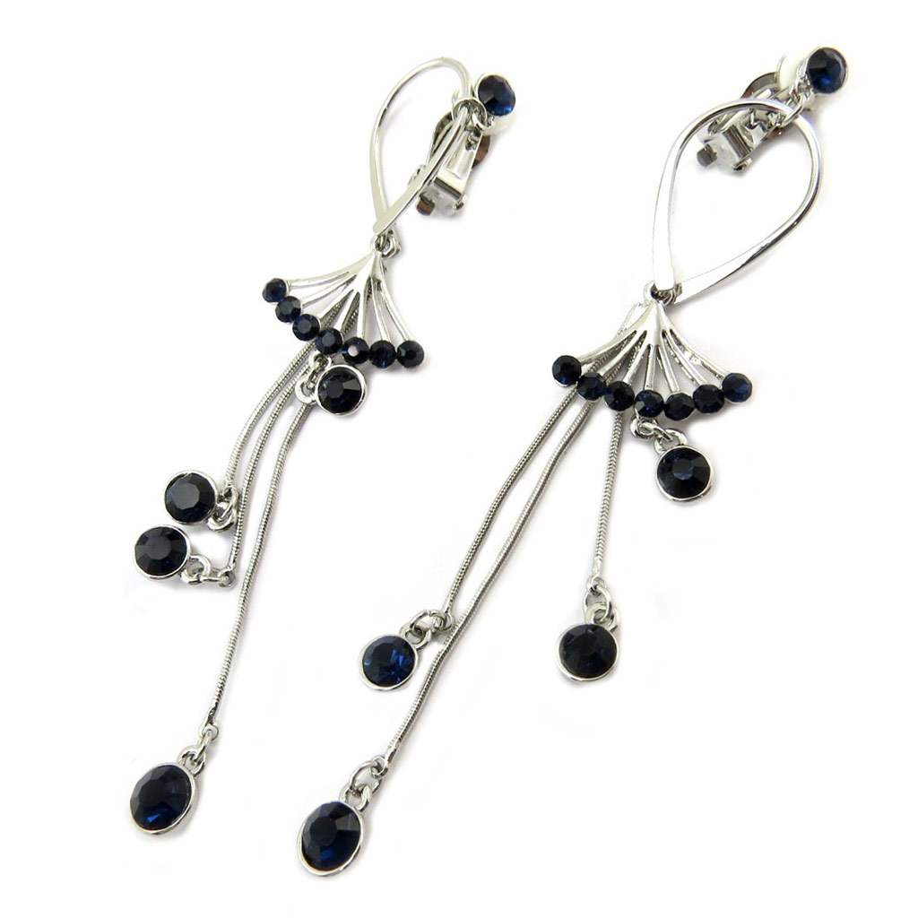 Clips Créateur \'Scarlett\' marine argenté - 100x22 mm - [P4635]