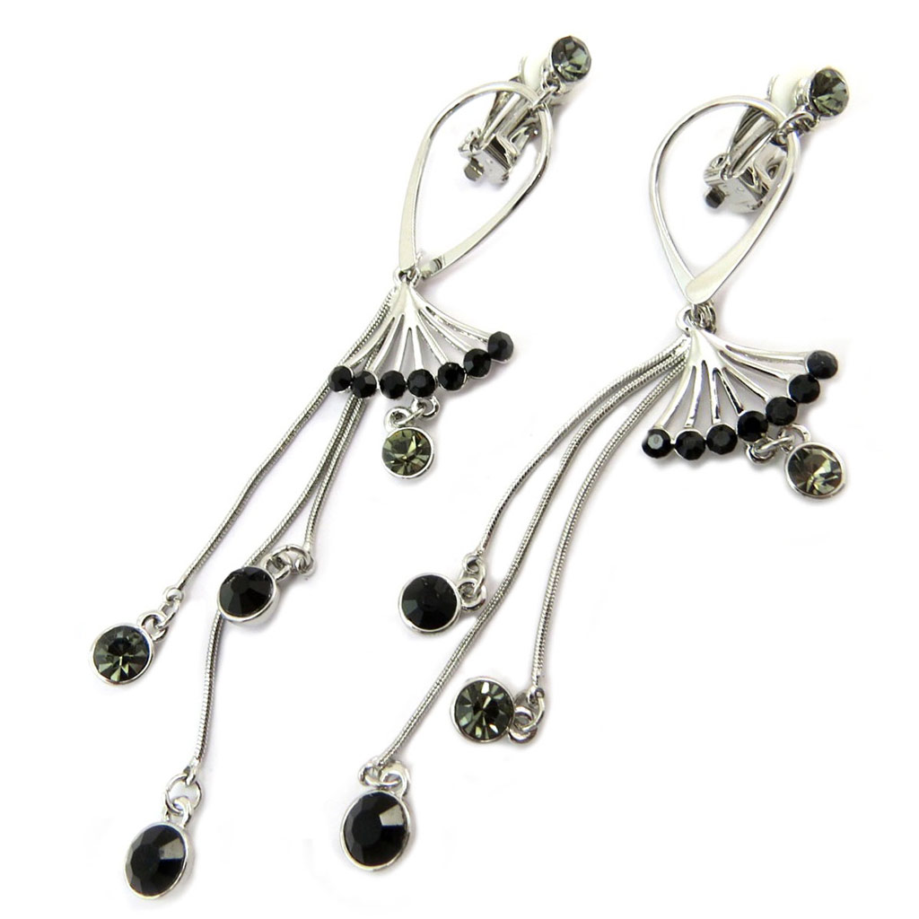 Clips Créateur \'Scarlett\' noir argenté - 100x22 mm - [P4638]