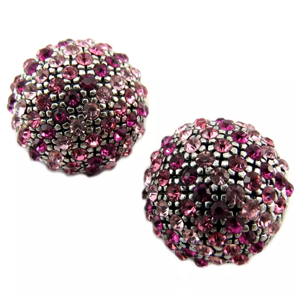 les trésors de lily Clips Créateur 'Sissi' rose argenté 22 mm [P4656]