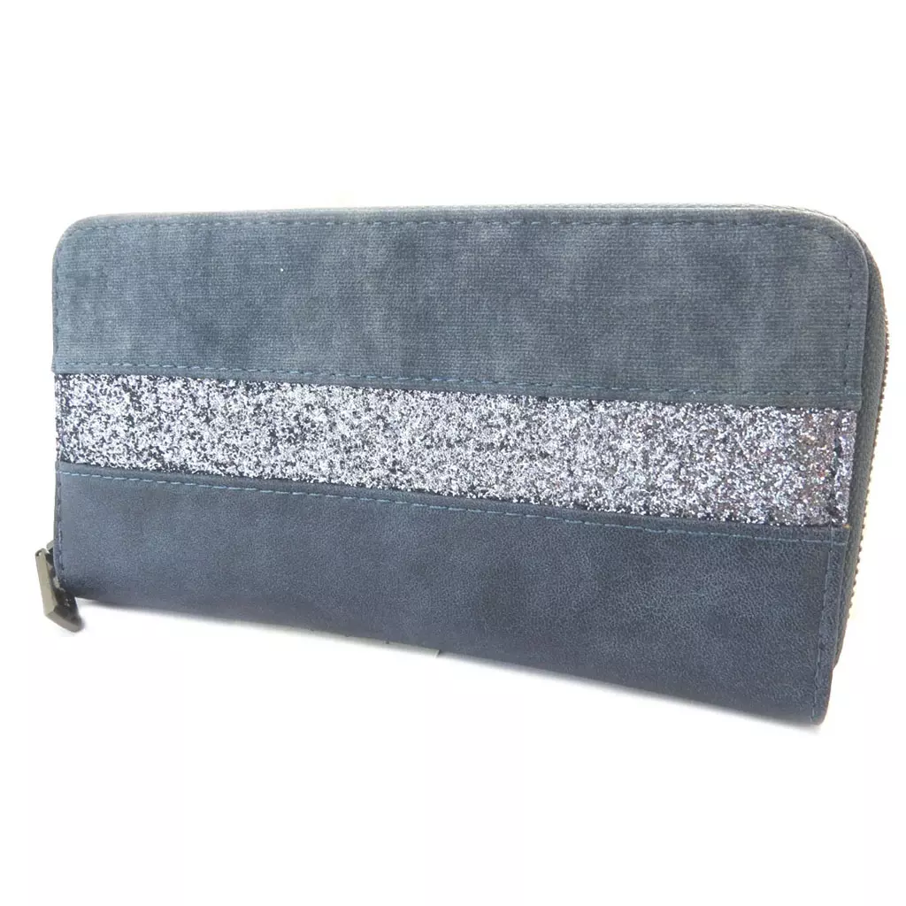 les trésors de lily Compagnon Zippé 'Scarlett' bleu pailleté 195x10x25 cm [P5479]