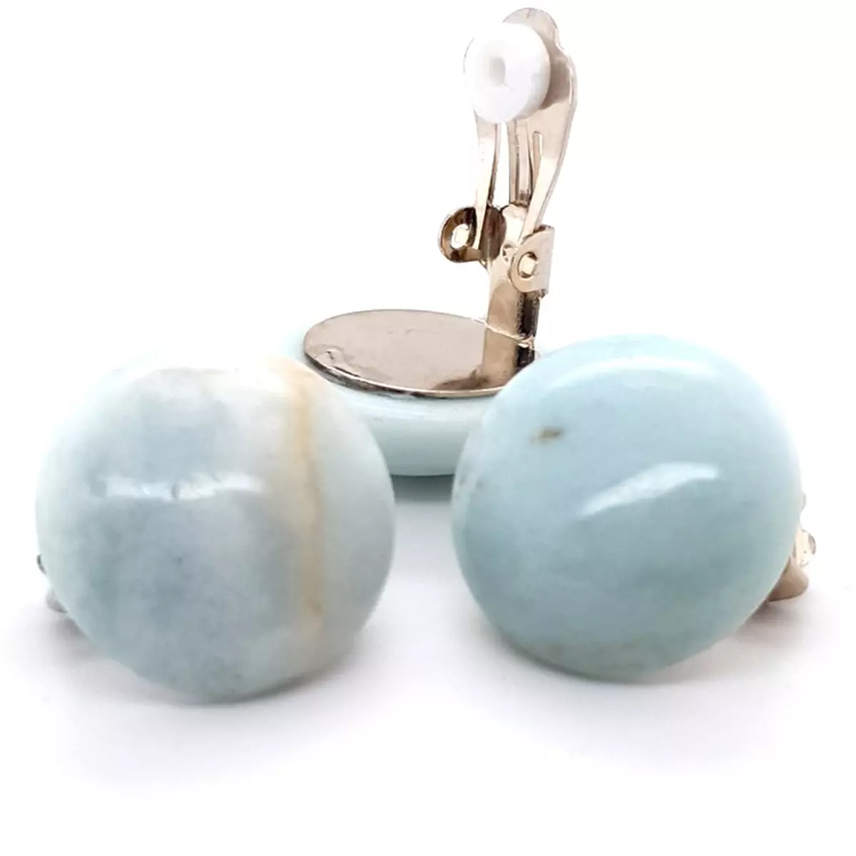 les trésors de lily Clips Créateur 'Mineralia' amazonite 20 mm [P5614]