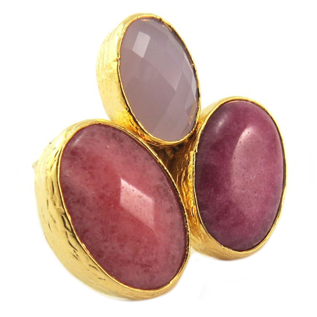 Bague Créateur \'Cléopatra\' rose doré - 30 mm - [P6909]