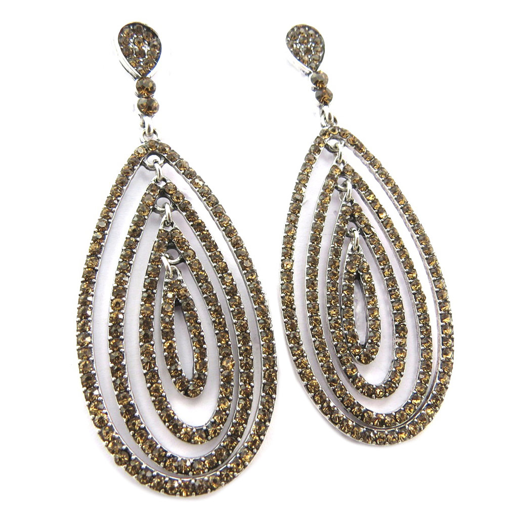 Boucles créateur \'Sissi\' doré - 78x30 mm - [P7323]