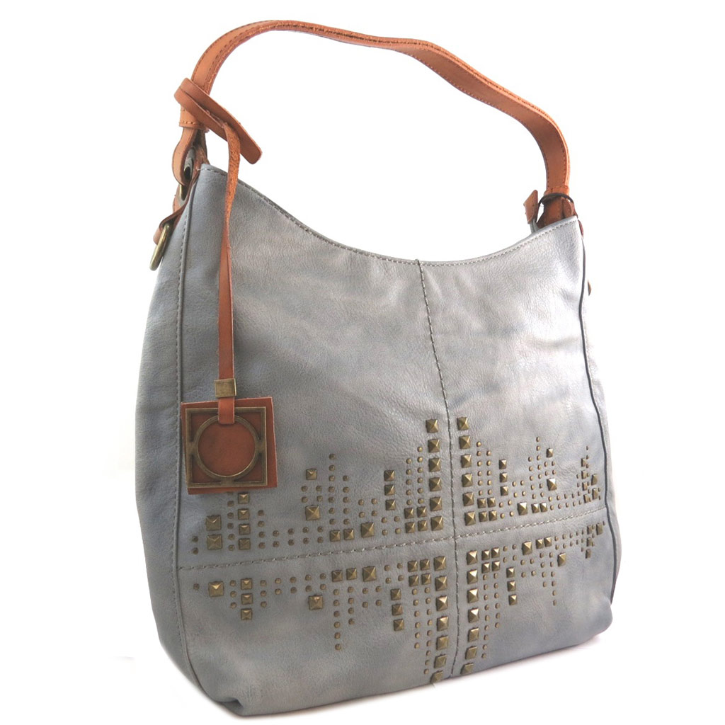 Sac créateur \'Scarlett\' bleu - 38x31x10 - [P8648]