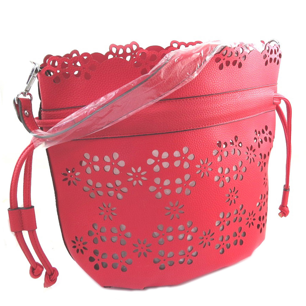 Sac bourse \'Scarlett\' rouge - 36x28x11 cm - [P8669]