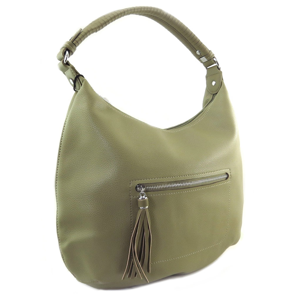 Sac créateur \'Scarlett\' vert - 40x35x9 cm - [P8684]