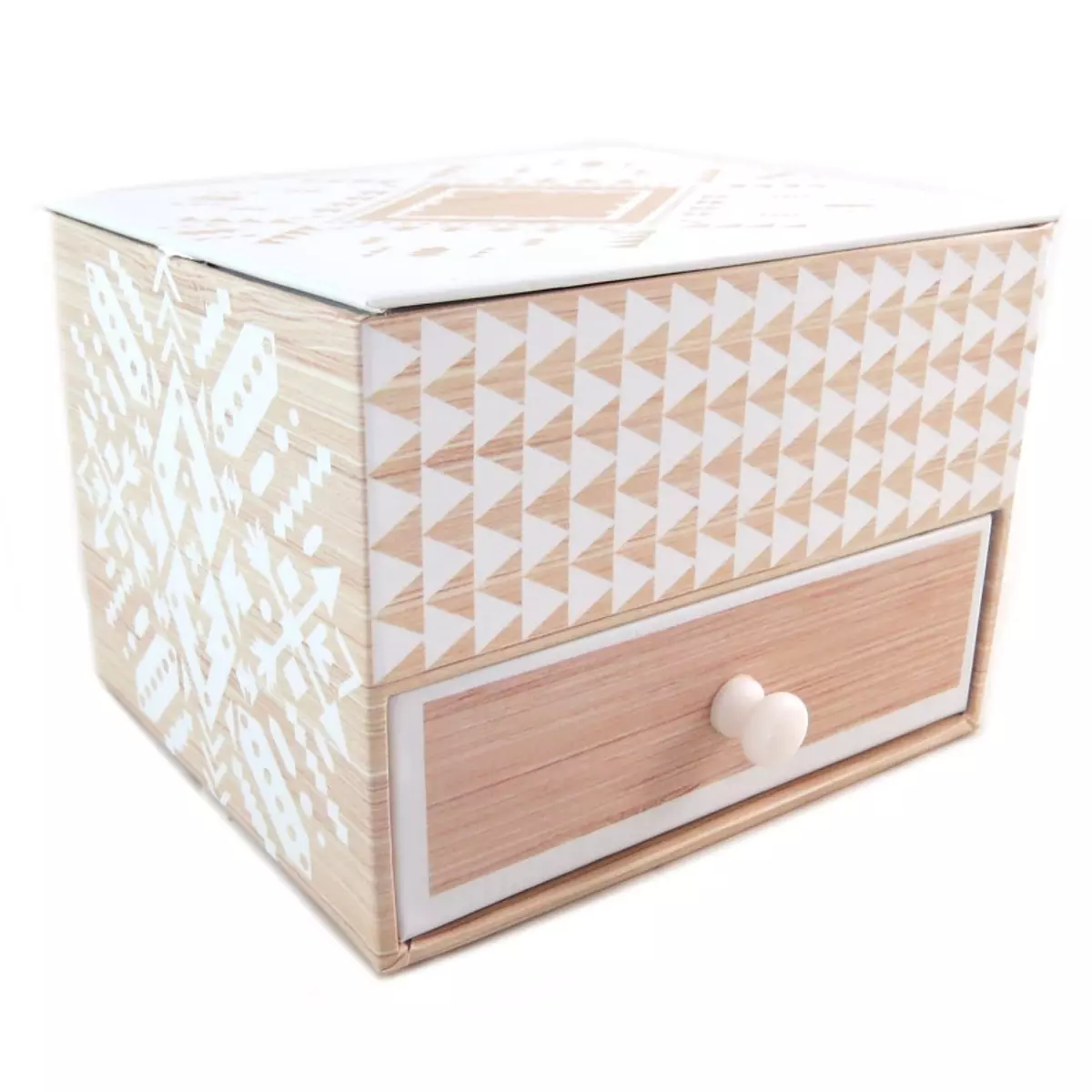 les trésors de lily Coffret à Bijoux 'Boho' beige 11x95x8 cm [P9411]