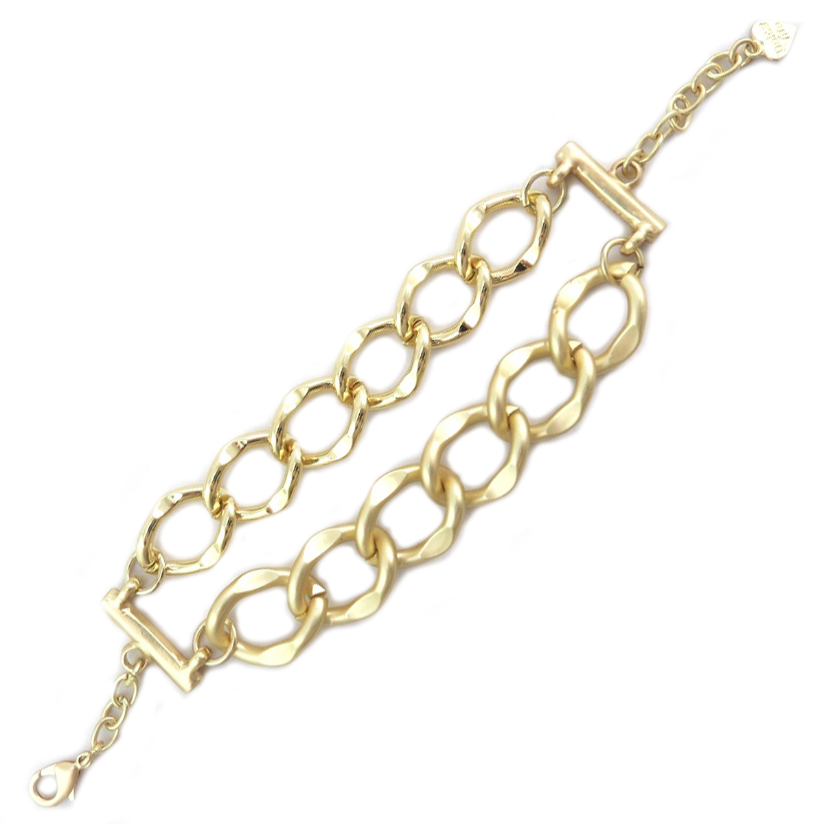 Bracelet Créateur \'Antica\' doré (chaine - grosse maille) - largeur 35 cm - [P9569]