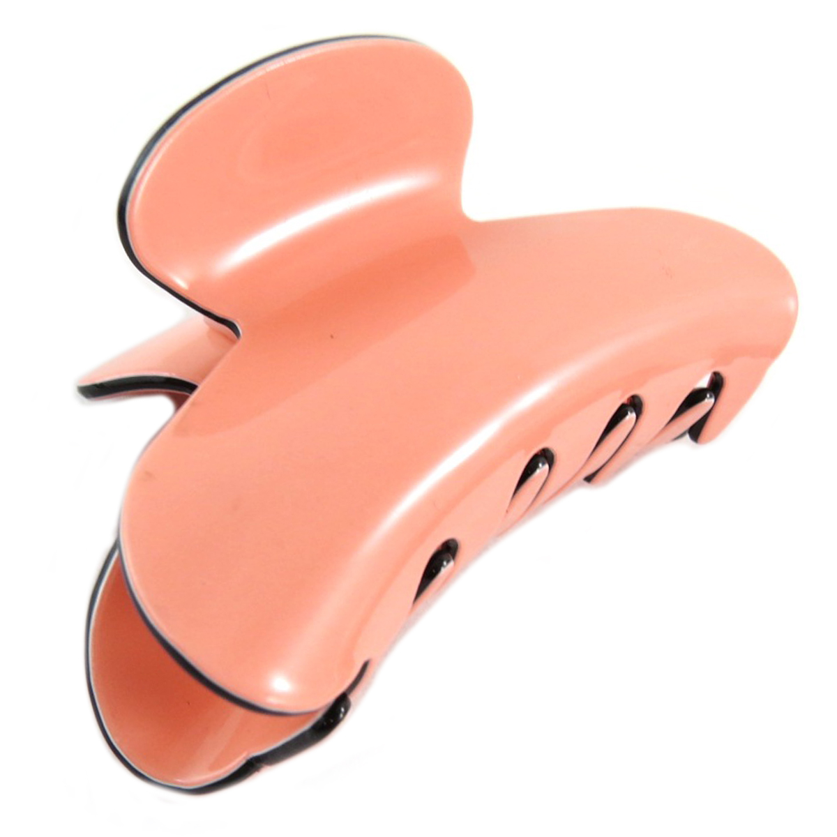 Pince crabe créateur \'Sissi\' rose saumon - 85x50x30 mm - [Q0023]