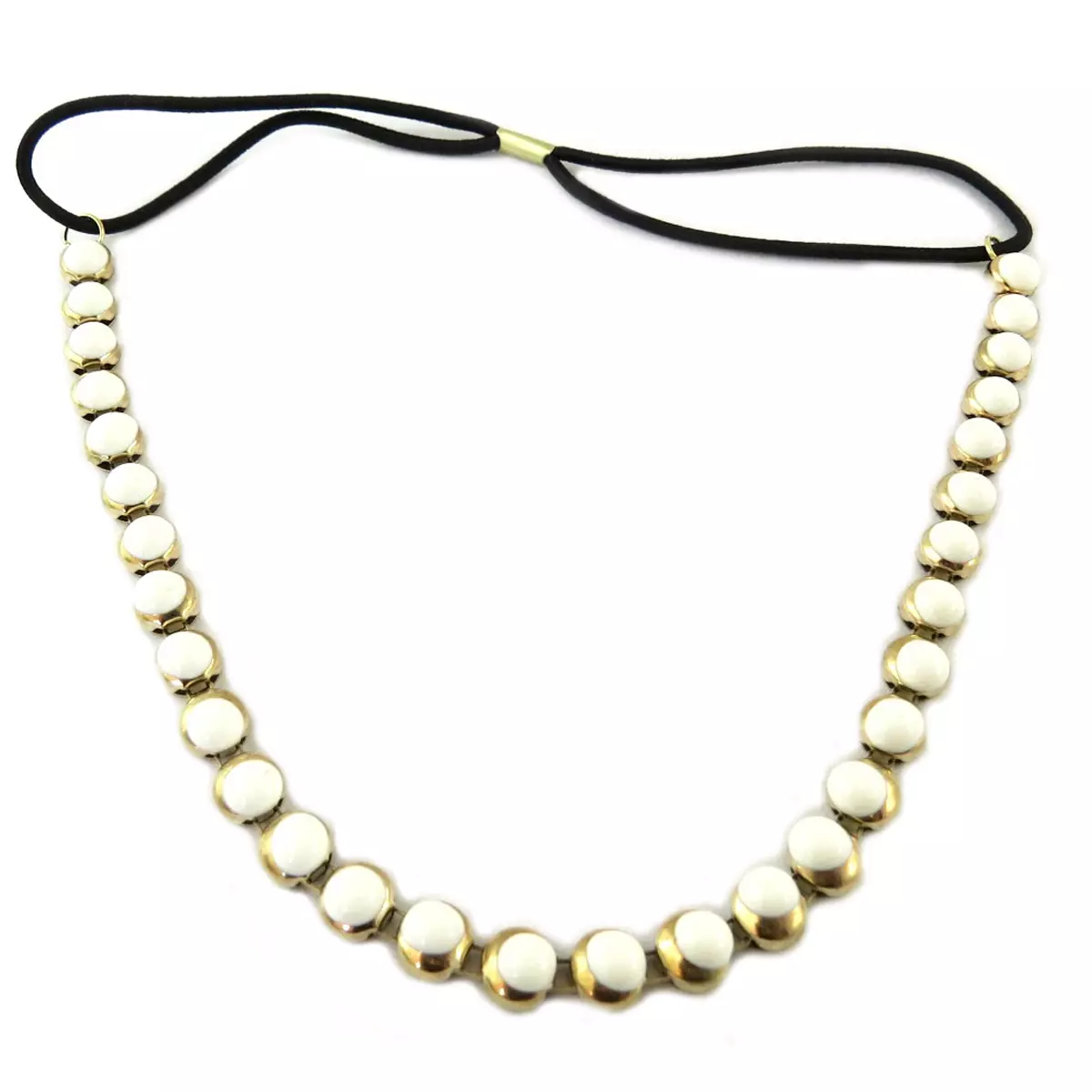 les trésors de lily Serre tête souple créateur 'Boho' beige doré (cabochons) [Q0091]