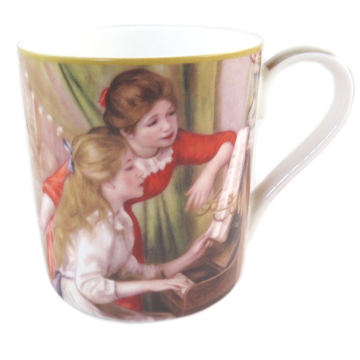 Mug porcelaine \'Auguste Renoir\' (jeunes filles au piano) - 12x9 cm (38 l) - [Q0216]