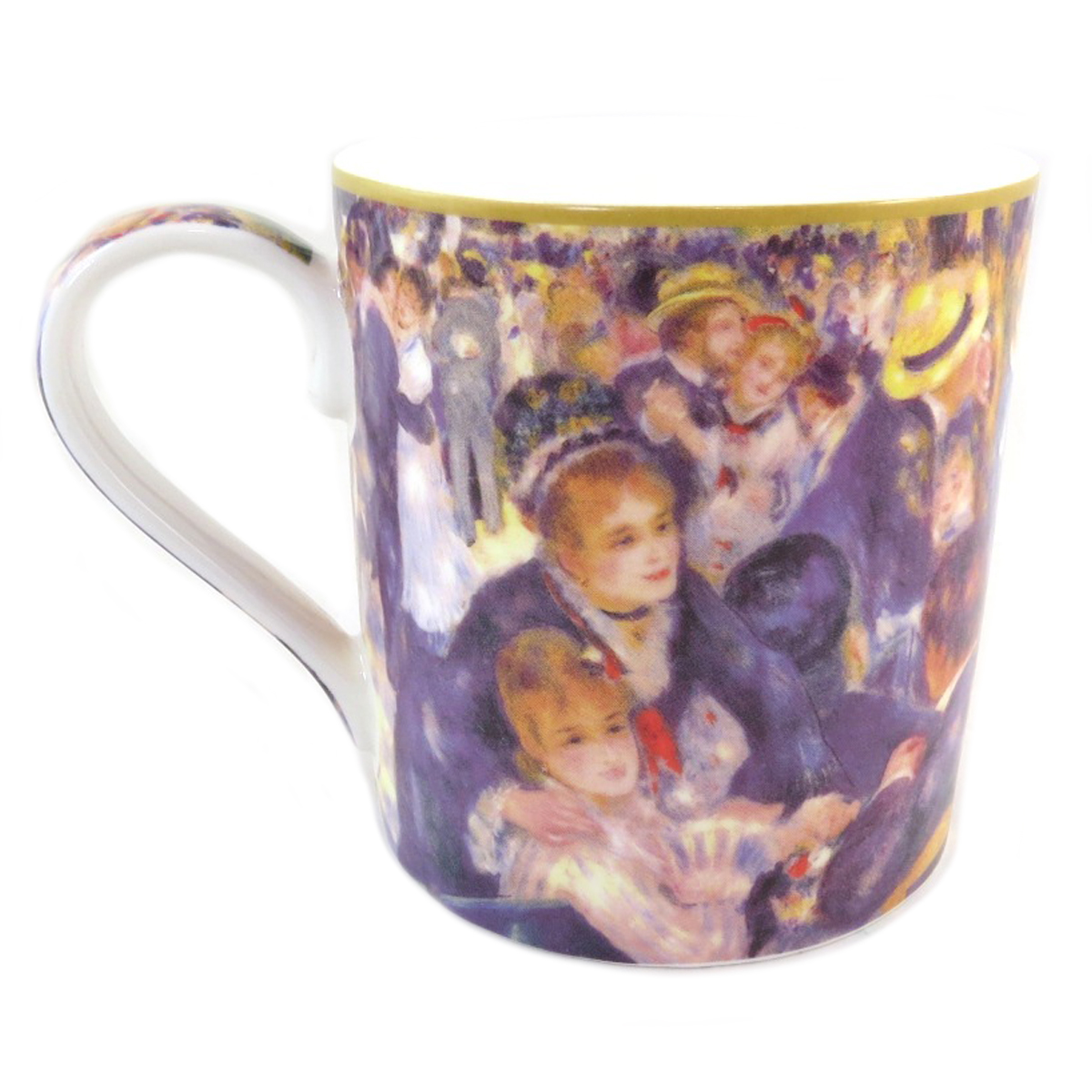 Mug porcelaine \'Auguste Renoir\' (Bal du moulin de la galette) - 12x9 cm (38 l) - [Q0218]