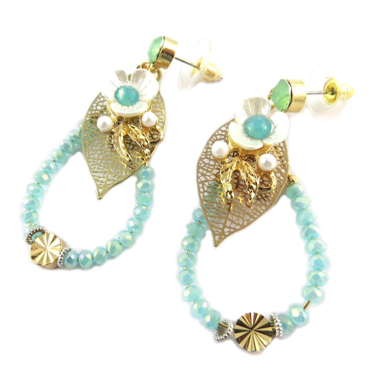 Boucles Créateur \'Altaï\' vert doré - 115x35 cm - [Q0726]