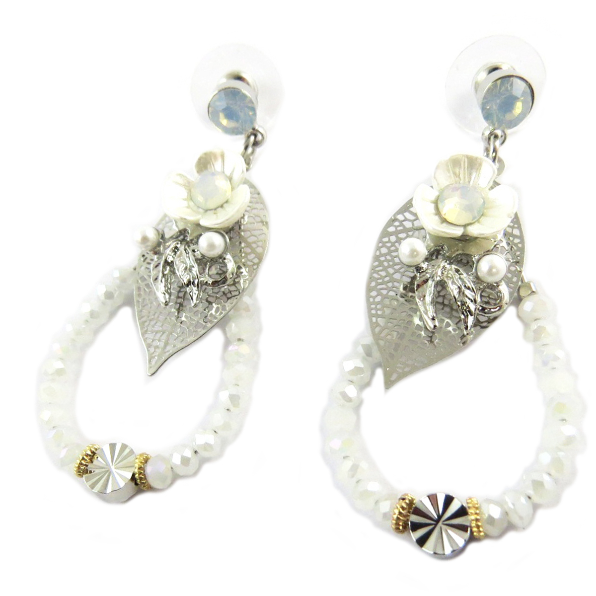 Boucles Créateur \'Altaï\' blanc argenté - 115x35 cm - [Q0727]