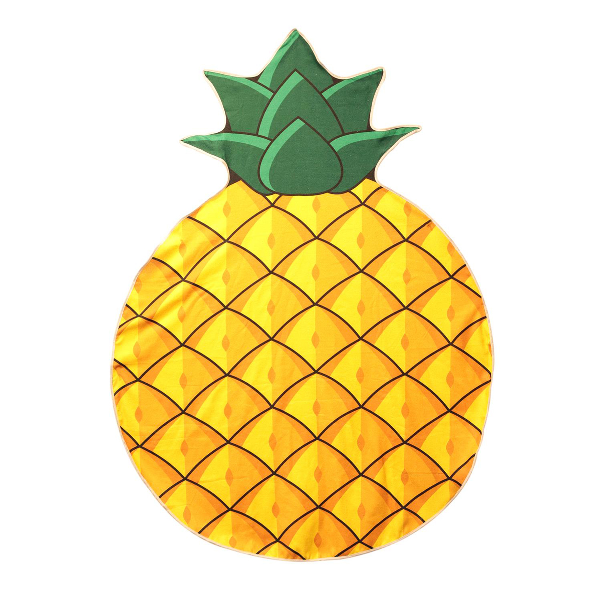 Serviette de plage créateur \'Ananas\' jaune - 150 cm - [Q0817]
