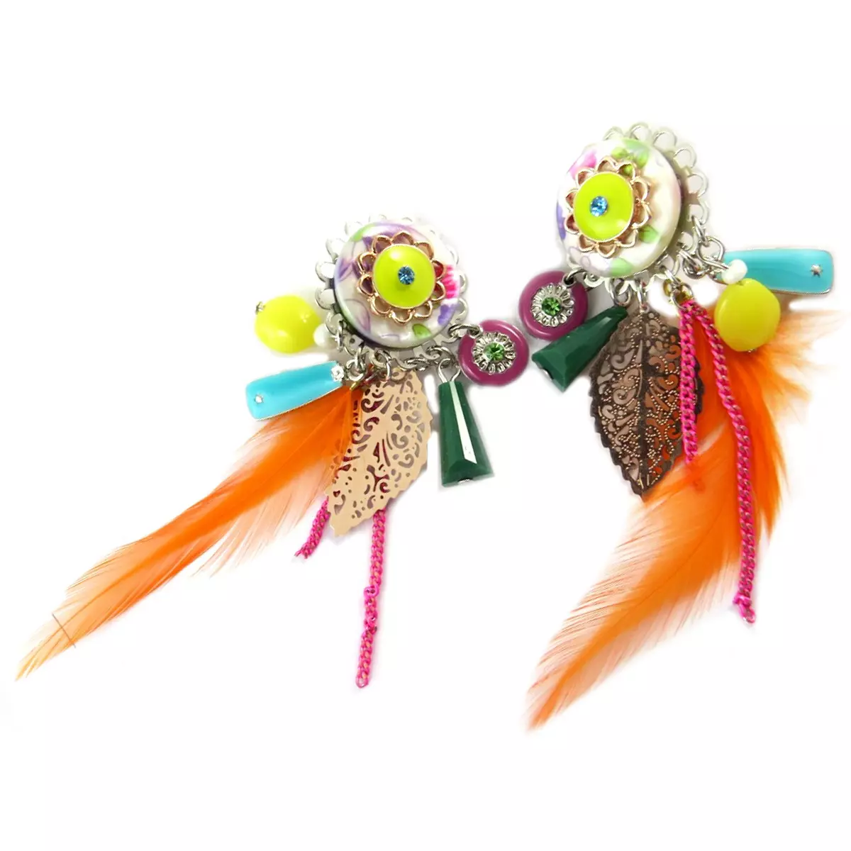 les trésors de lily Clips créateur 'Lilipoupettes' multicolore argenté 90x30 mm [Q1262]
