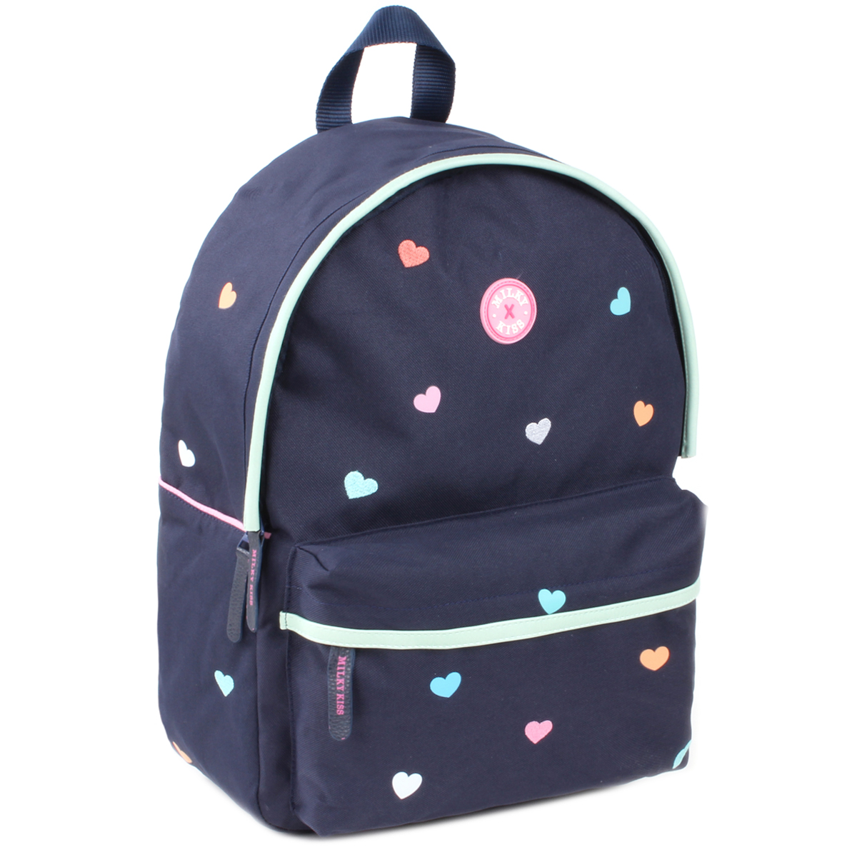 Sac à dos créateur \'Milky Kiss\' marine (love) - 39x29x16 cm - [Q1915]