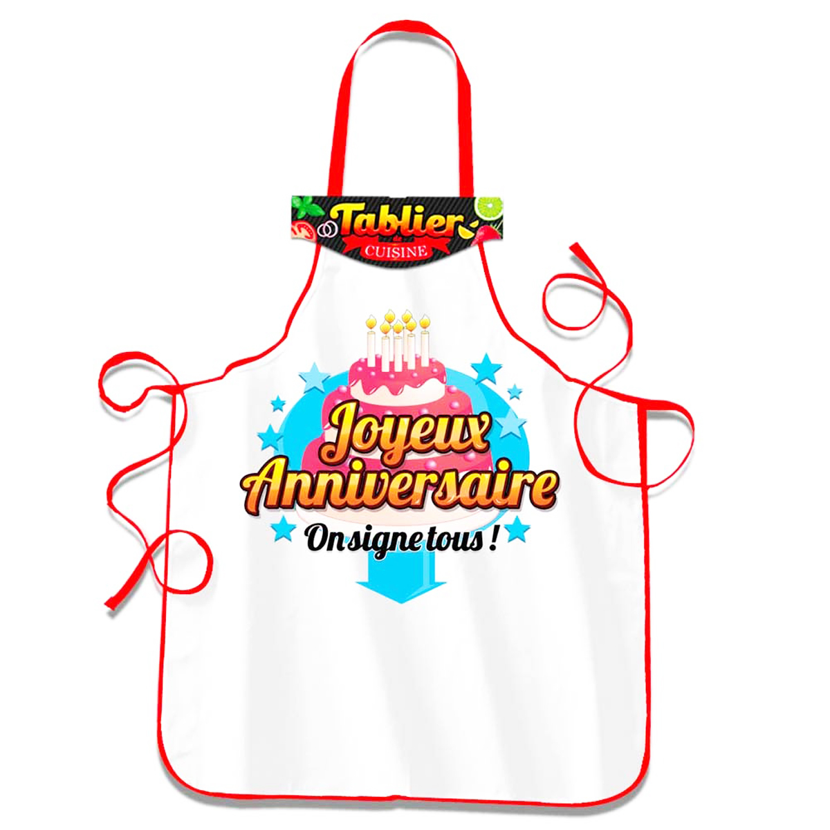 Tablier dédicace \'Joyeux Anniversaire\'  - [Q2170]