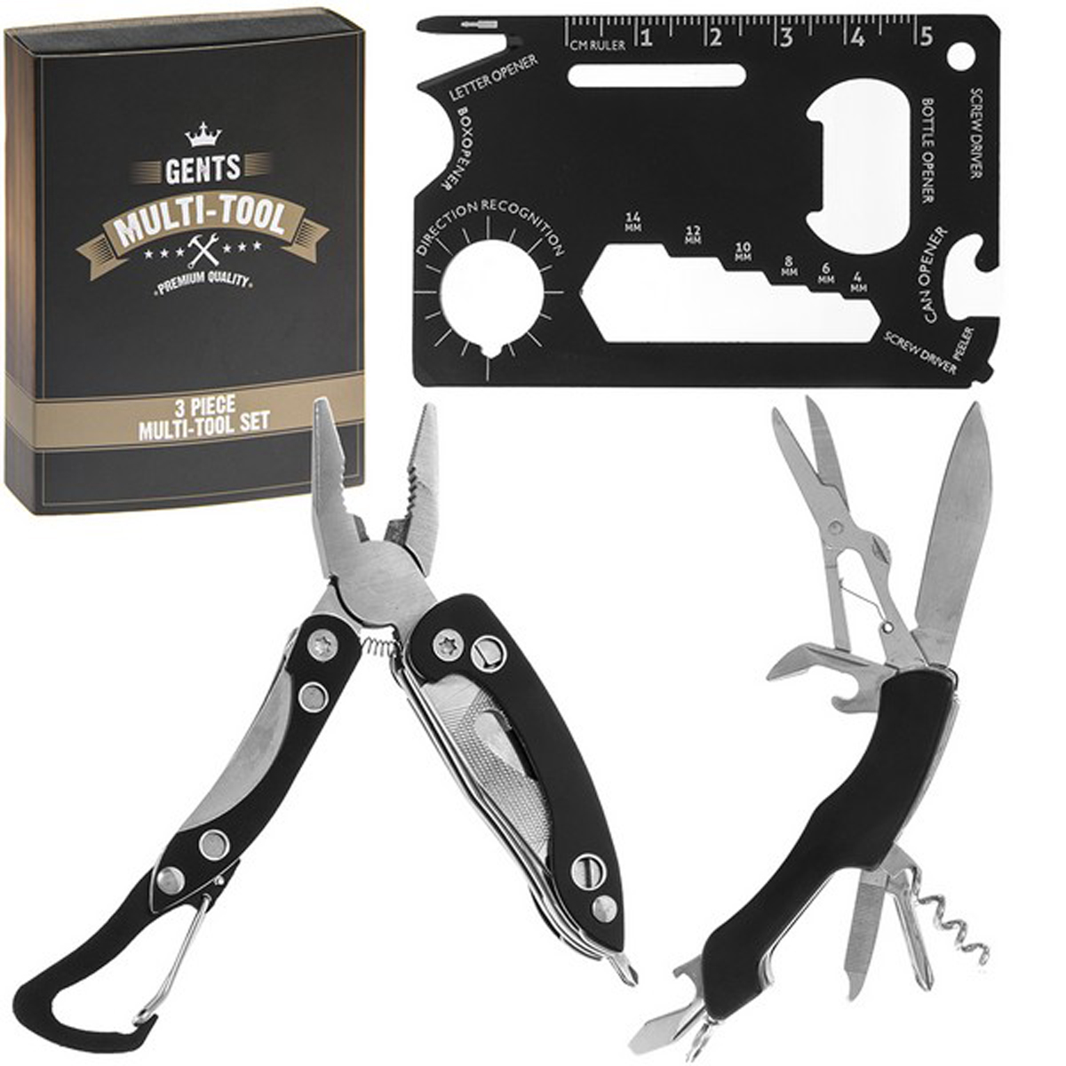 Coffret 3 outils multifonctions \'Gentleman\'s Quarters\' vintage - 3 pièces  - [Q2820]