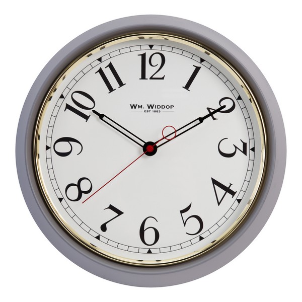 Horloge Murale métal \'Vintage Design\' gris blanc - 30 cm - [Q3879]