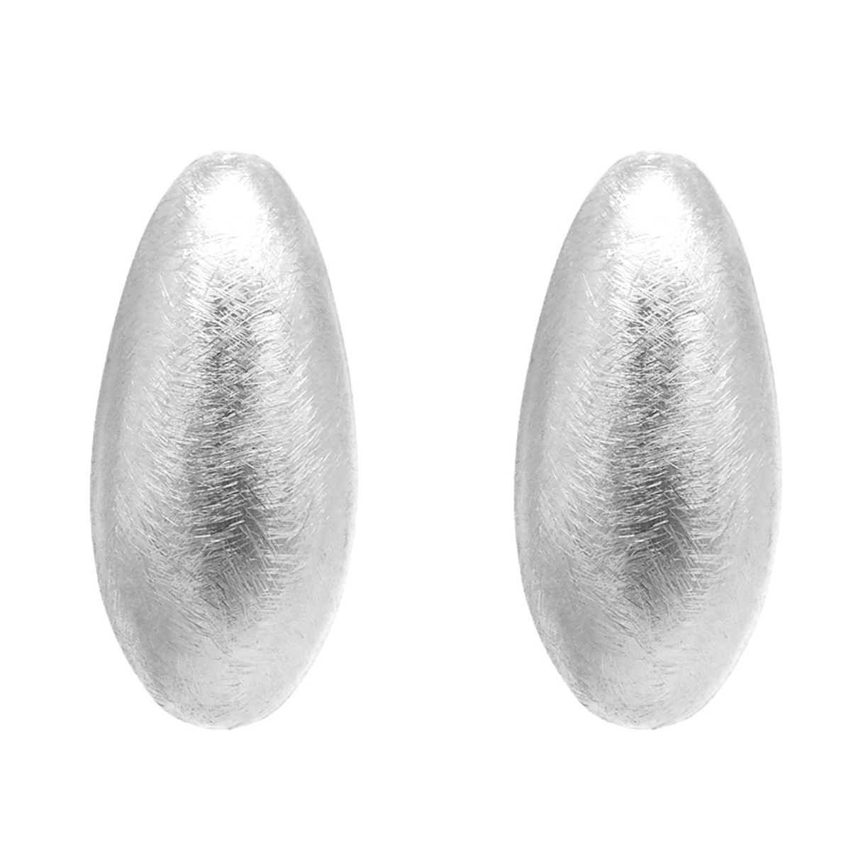 Boucles créateur Acier \'Cléopatra\' argenté (brossé)- 30x14 mm - [Q5092]